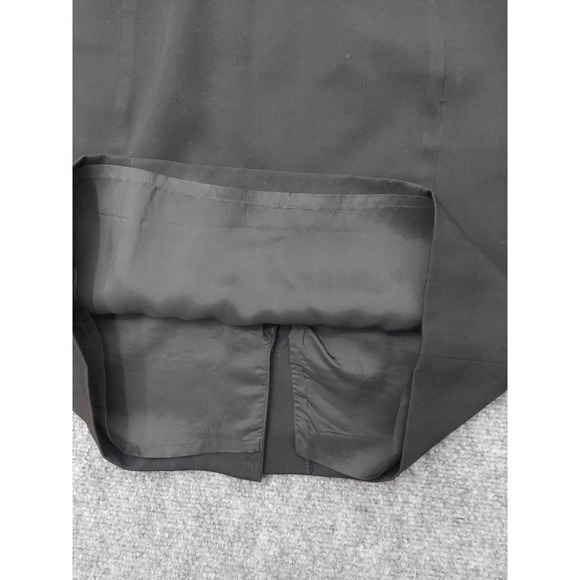 Saks 5th Avenue Wool Skirt Womens 6 Black Pencil Pockets Lined Career Back Zip - Picture 7 of 9